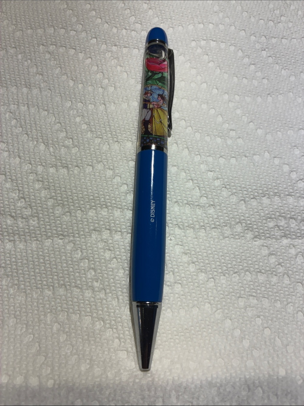 Disney Princess Blue Castle Click Pen Beauty & the Beast Belle collectible